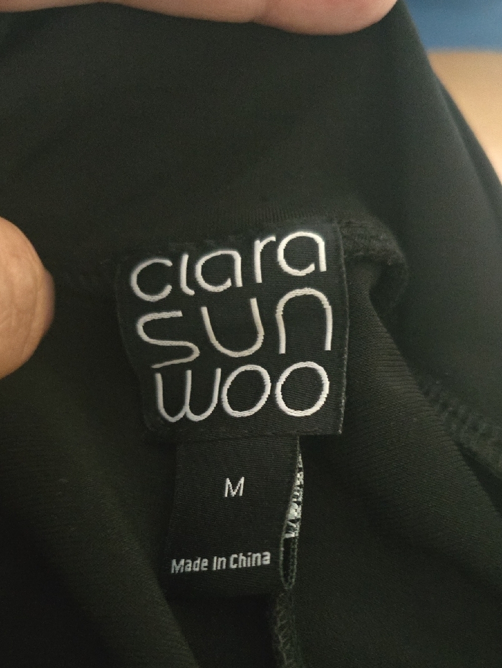 Clara Sunwoo Signature Liquid Knit Front High Slit Wide Leg Pants Black Size M - Picture 12 of 12